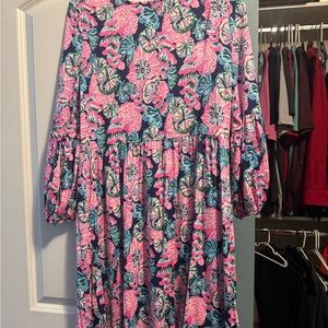 Lilly Pulitzer Pink and Blue Floral Dress